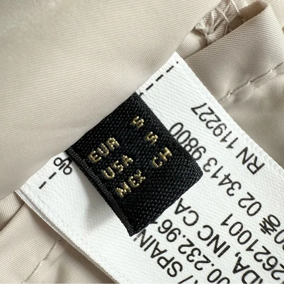 Massimo Dutti Longline Quilted Jacket Cream Sz S - Picture 14 of 14